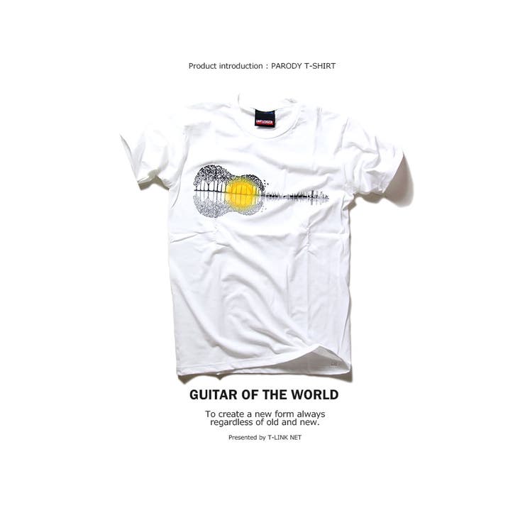 グラフィックTシャツギターオブザワールドメンズ春夏秋冬用コットン100%黒/白M-L【白黒デザインTシャツパロディTシャツメンズTシャツ半袖レディーストップス夏おもしろTシャツ笑えるTシャツ個性的】