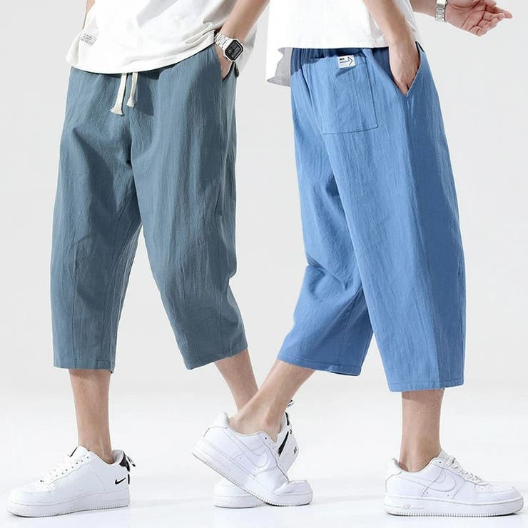 涼感 七分丈 コットンパンツ[品番：TLKM0001715]｜T-LINK