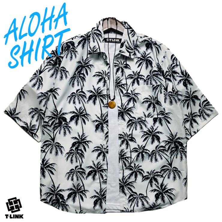 アロハシャツ ボタニカル柄 ハイビスカス[品番：TLKM0001729]｜T