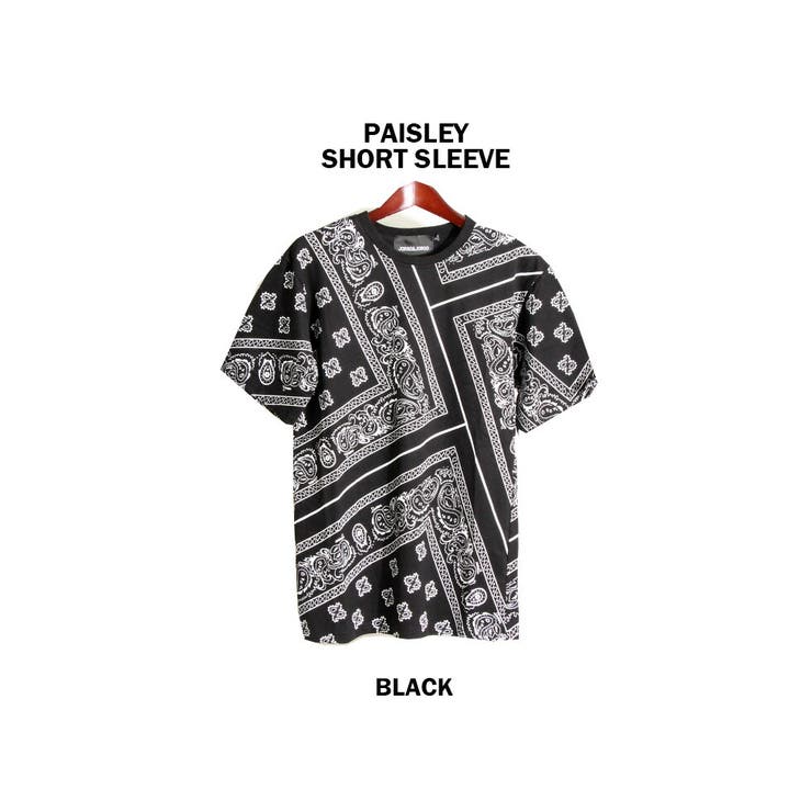 ペイズリー柄 Tシャツ メンズ[品番：TLKM0001778]｜T-LINK