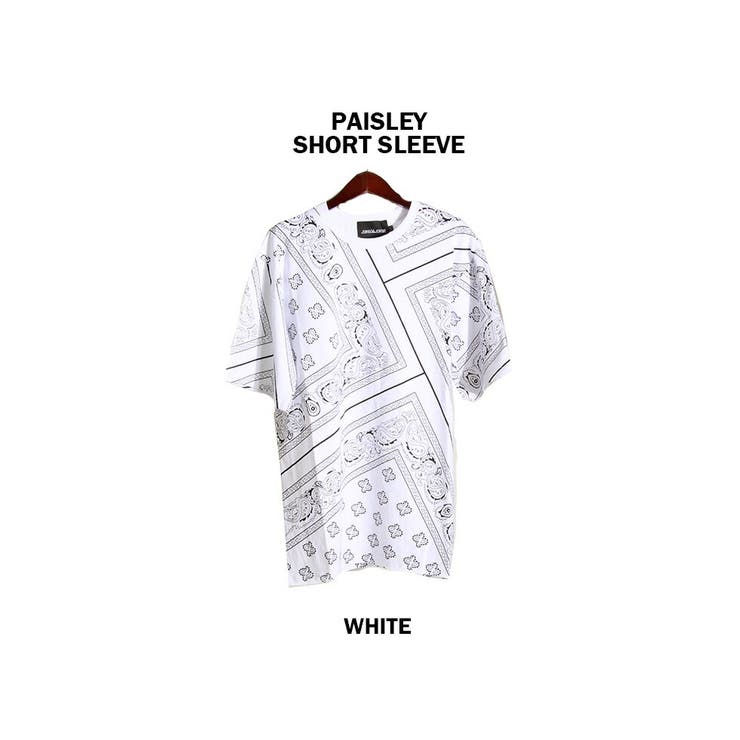 ペイズリー柄 Tシャツ メンズ[品番：TLKM0001778]｜T-LINK