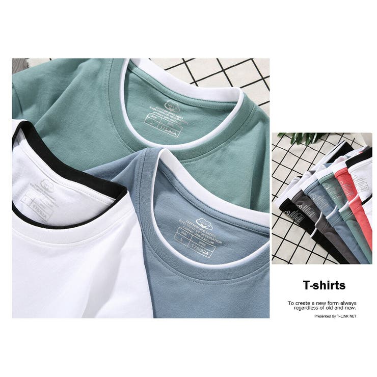 Tシャツレイヤード風カラフル半袖重ね着ユニセックスデザインTシャツビッグシルエットドロップショルダートップスカジュアルシンプルプレゼントパステルカラー
