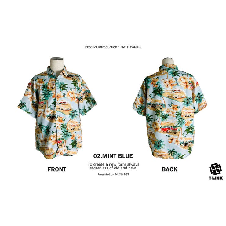 ゆったりシルエット アロハシャツ メンズ[品番：TLKM0008879]｜T