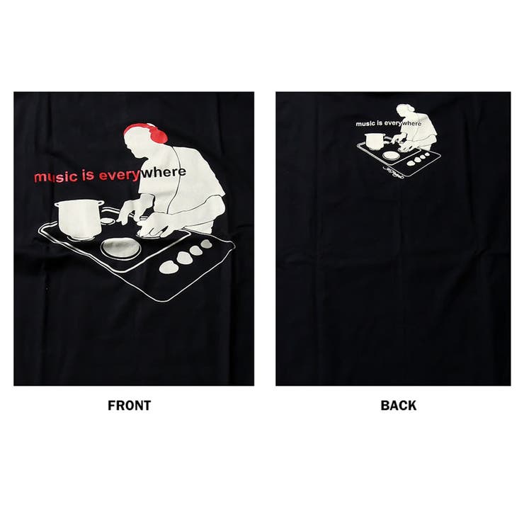 ★レビューを書いてメール便送料無料★デザインTシャツmusiciseverywhere.音楽は場所を選ばない【個性的パロディTシャツ】tec032