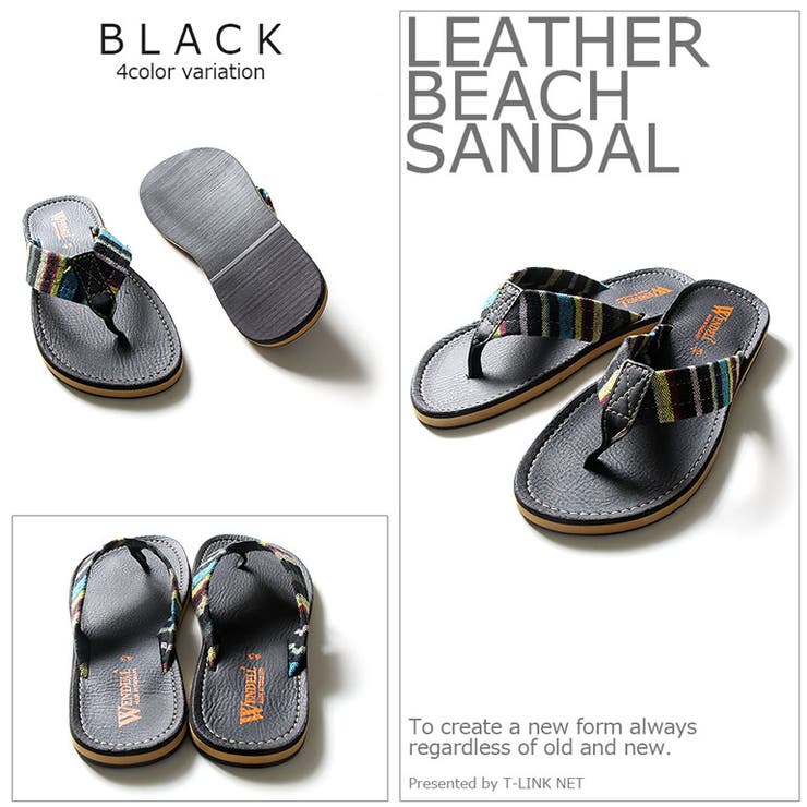 レザー調ビーチサンダル 4カラー 5サイズtak005 品番 Tlkm T Link ティーリンク のメンズ ファッション通販 Shoplist ショップリスト