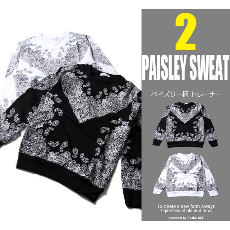 ペイズリー柄 デザインスウェットトレーナー 2カラーxqs001 品番 Tlkm T Link ティーリンク のメンズ ファッション通販 Shoplist ショップリスト
