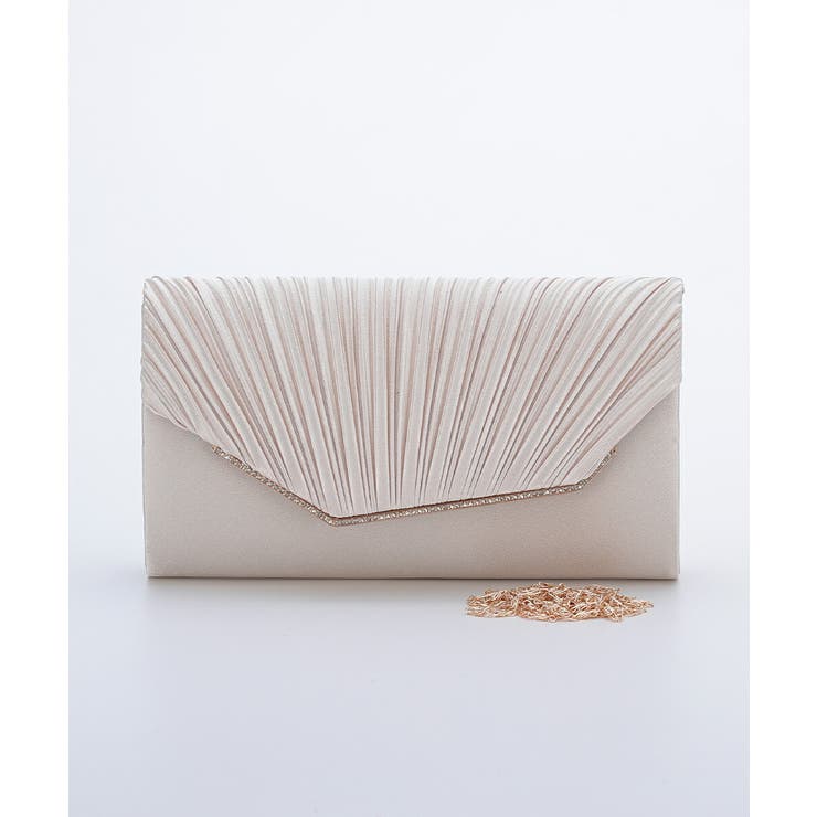 変形フラップパーティーバッグ サテン クラッチバッグ チェーン付き2WAY | AUNI | 詳細画像2 