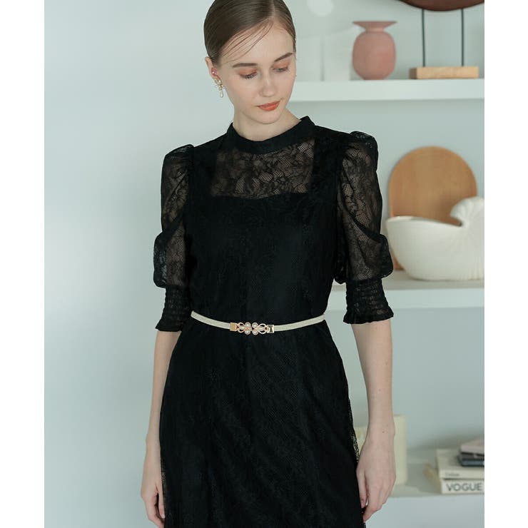 ベルト レディース ゴムベルト ゴム 細 おしゃれ 簡単 お呼ばれ フォーマル | AUNI | 詳細画像6 