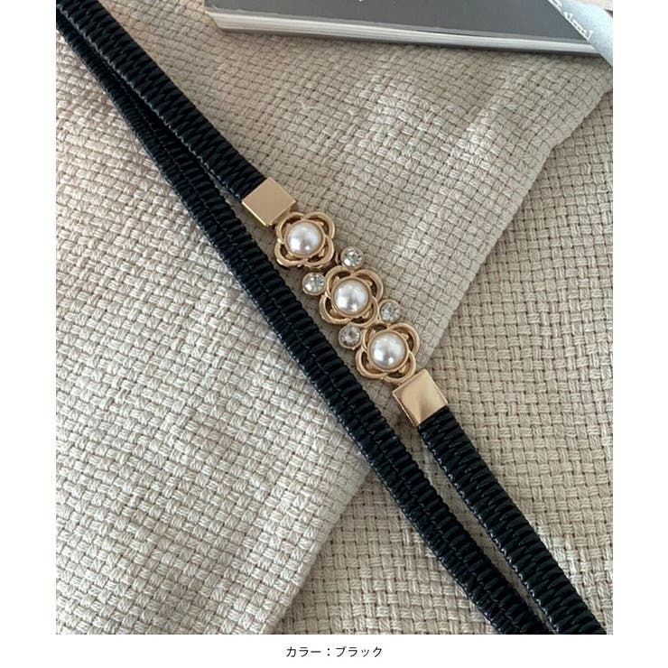 ベルト レディース ゴムベルト ゴム 細 おしゃれ 簡単 お呼ばれ フォーマル | AUNI | 詳細画像2 