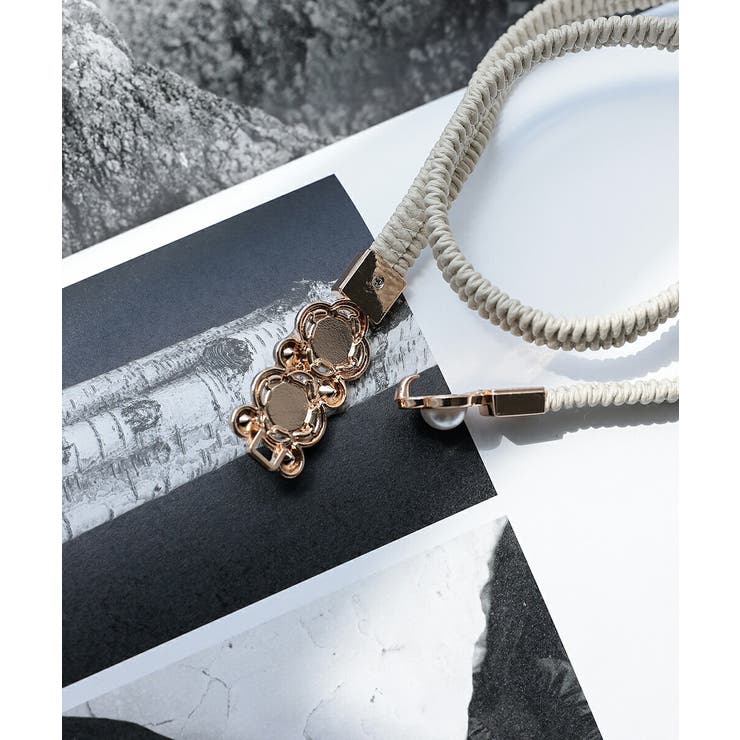 ベルト レディース ゴムベルト ゴム 細 おしゃれ 簡単 お呼ばれ フォーマル | AUNI | 詳細画像4 