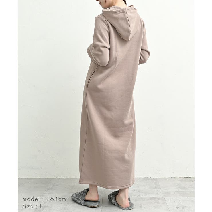 裏起毛 ワンピース ルームウェア パジャマ レディース 秋 冬 マタニティ | AUNI | 詳細画像16 