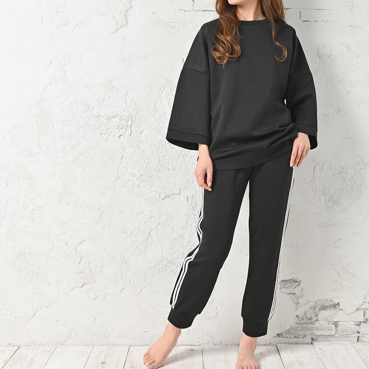 ルームウェア 上下セット 体型カバー レディース 上下 大きいサイズ 半袖 | AUNI | 詳細画像4 