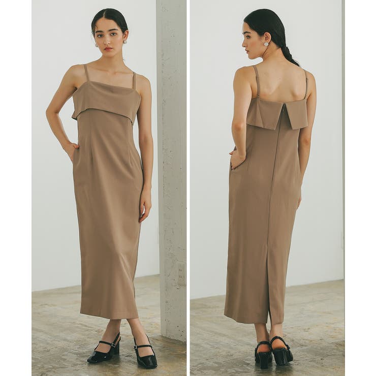 チュールボレロコクーンドレス フリル ボトルネック レイヤード オケージョン | AUNI | 詳細画像17 