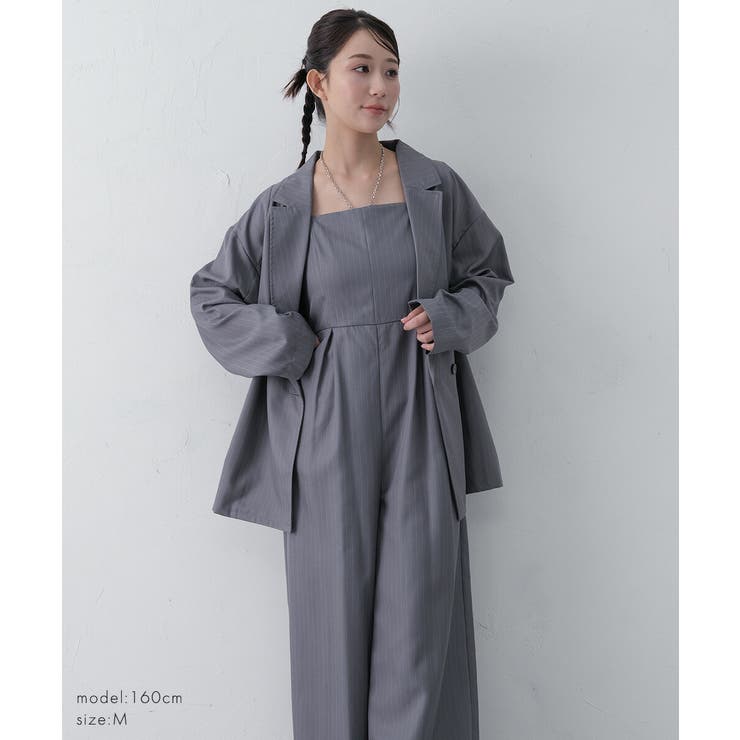 プラクティカルセットアップ パンツドレス ジャケット オールインワン | AUNI | 詳細画像8 