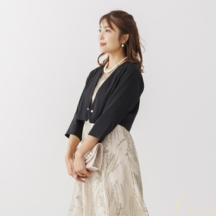 結婚式 ボレロ ジャケット 秋 フォーマル ジャケット ドレス ショート丈 | AUNI | 詳細画像11 