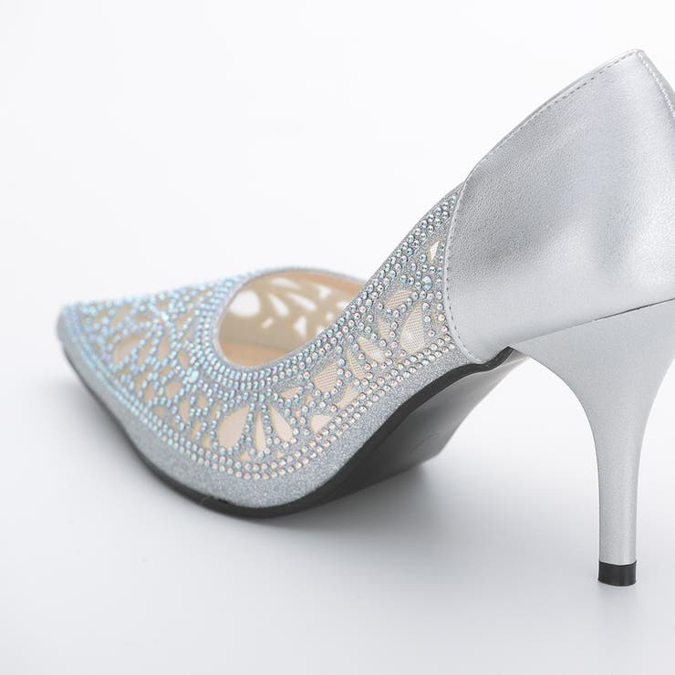 花柄パンチングカットパンプス 8cmヒール ポインテッドトゥ | AUNI | 詳細画像4 