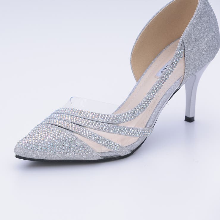 グリッターパンプス ラインカット 8cmヒール ポインテッドトゥ | AUNI | 詳細画像3 