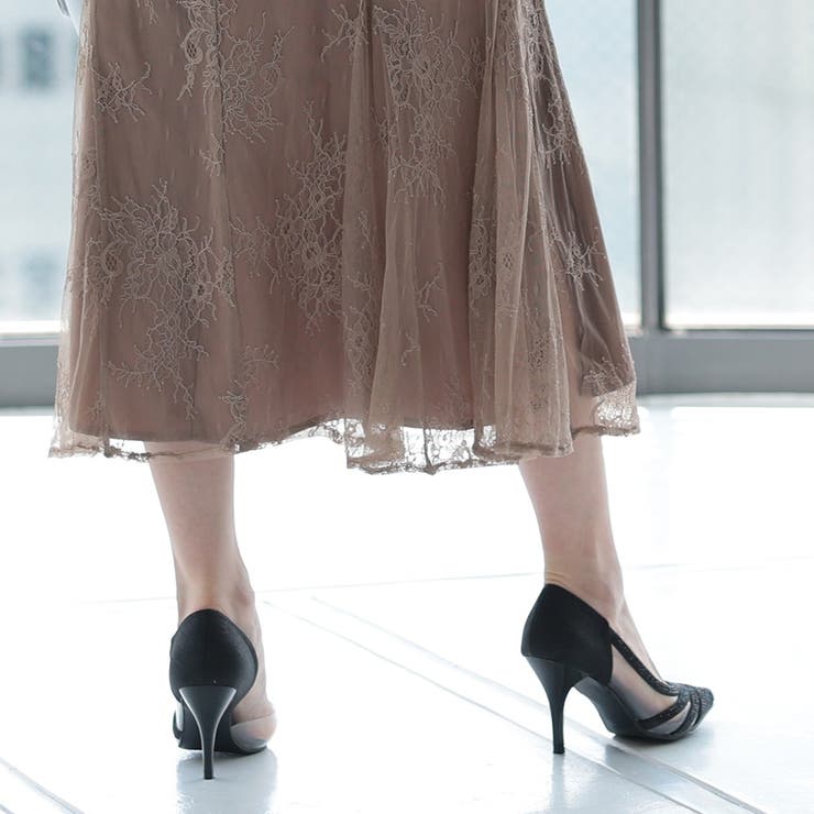 グリッターパンプス ラインカット 8cmヒール ポインテッドトゥ | AUNI | 詳細画像8 