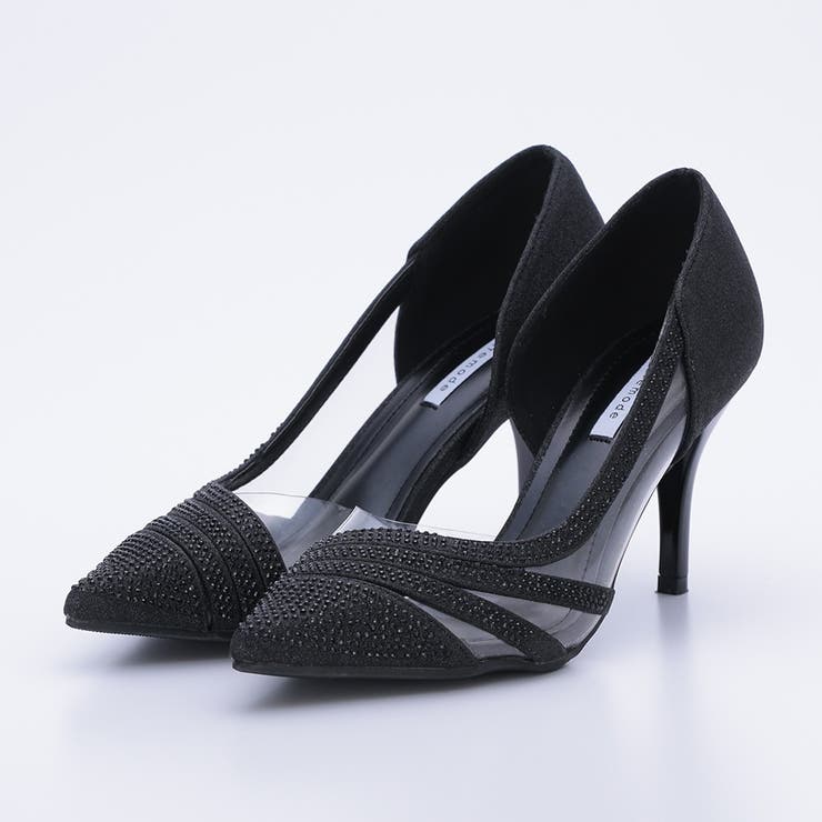 グリッターパンプス ラインカット 8cmヒール ポインテッドトゥ | AUNI | 詳細画像16 