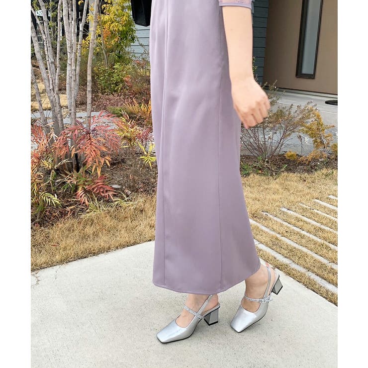 グリッターストラップ付きパンプス 6cmヒール スクエアトゥ | AUNI | 詳細画像15 