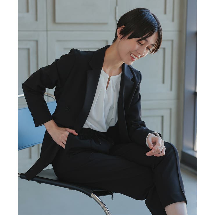 ベーシックデザインパンツスーツ ダブルジャケット テーパードパンツ | AUNI | 詳細画像13 