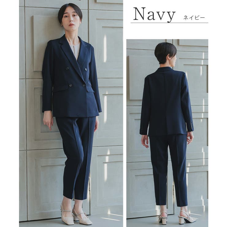 ベーシックデザインパンツスーツ ダブルジャケット テーパードパンツ | AUNI | 詳細画像15 