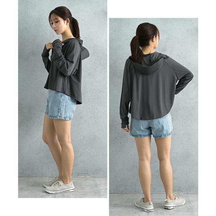 ラッシュガード レディース 日焼け防止 UVカット 水着 ポンチョ パーカー | AUNI | 詳細画像12 