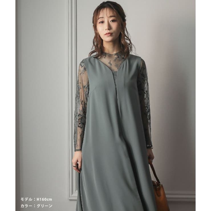 グリーン | 結婚式 ドレス パーティードレス オケージョンドレス ワンピース レディース | AUNI