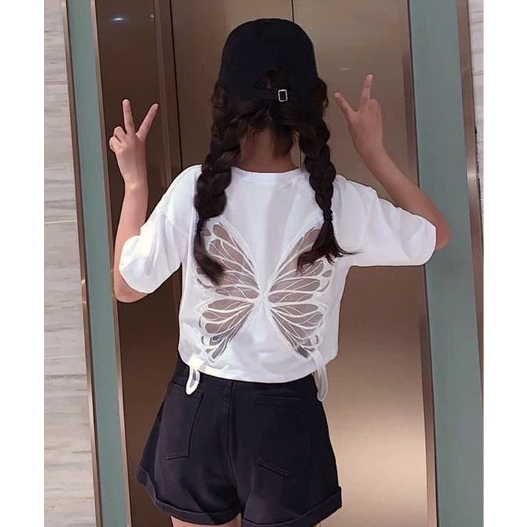 バックバタフライモチーフショートTシャツ | Axis | 詳細画像2 