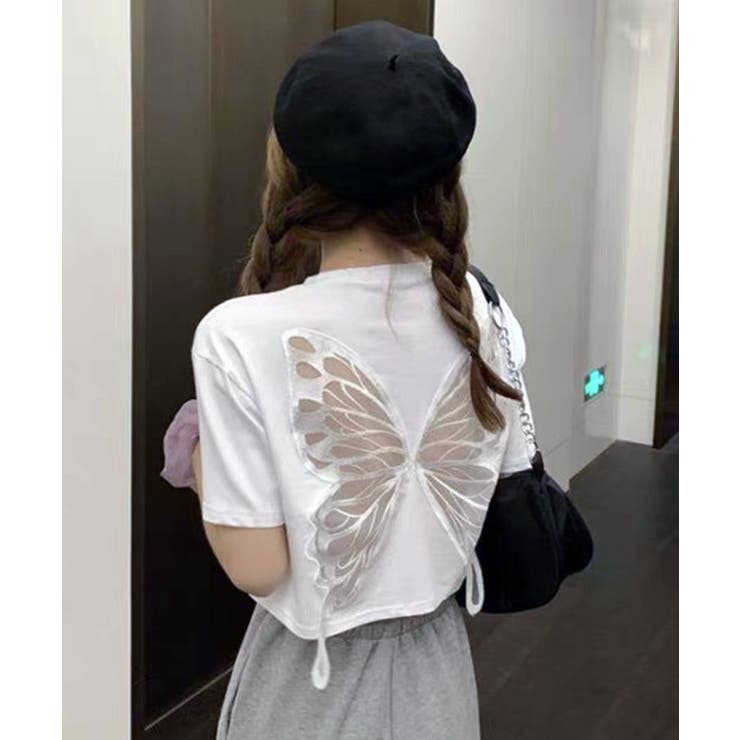 バックバタフライモチーフショートTシャツ | Axis | 詳細画像3 