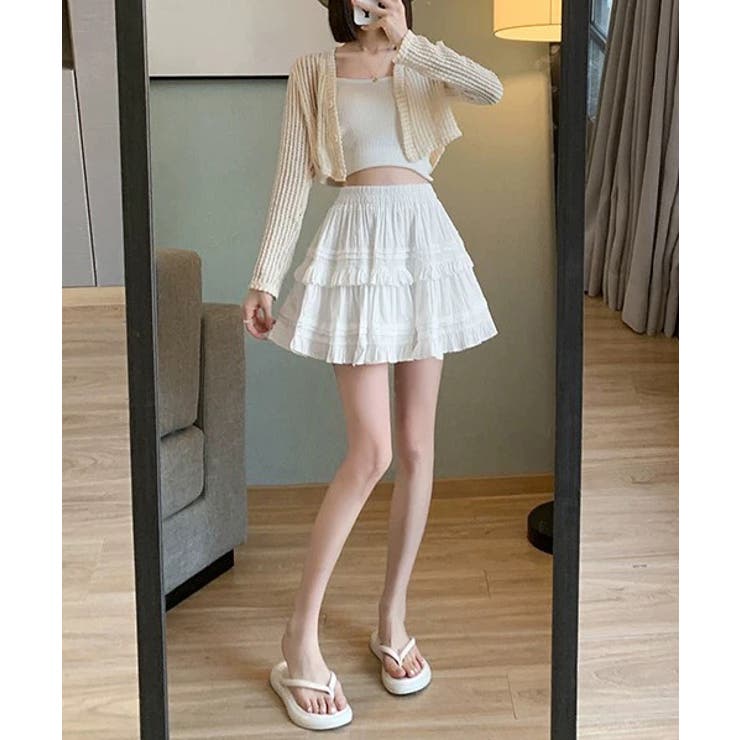 ドット刺繍 フリルレースミニスカート/インナーパンツ付き | Axis | 詳細画像3 