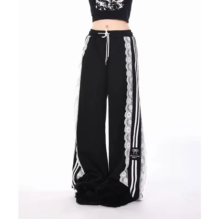 ブラック | サイドレースラインパンツ | Axis