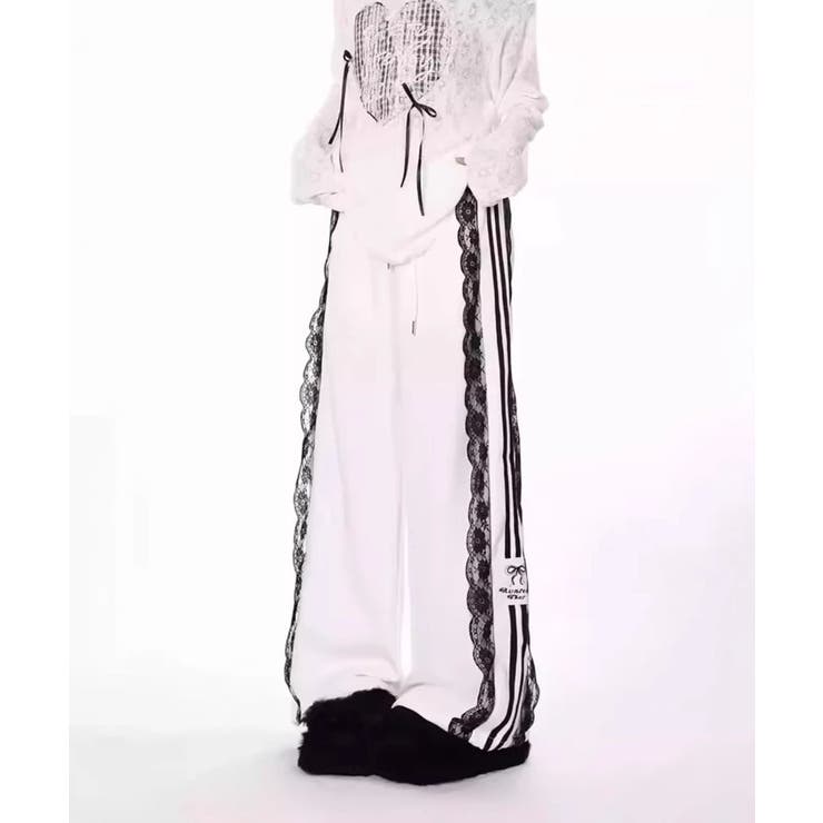 ホワイト | サイドレースラインパンツ | Axis