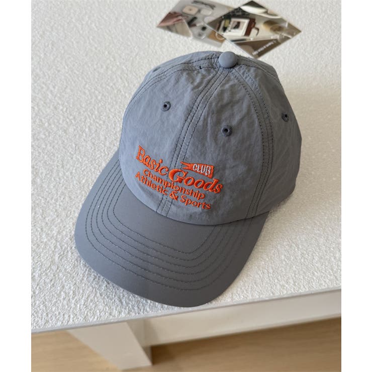 グレー | 刺繍ロゴ ナイロンキャップ | Axis