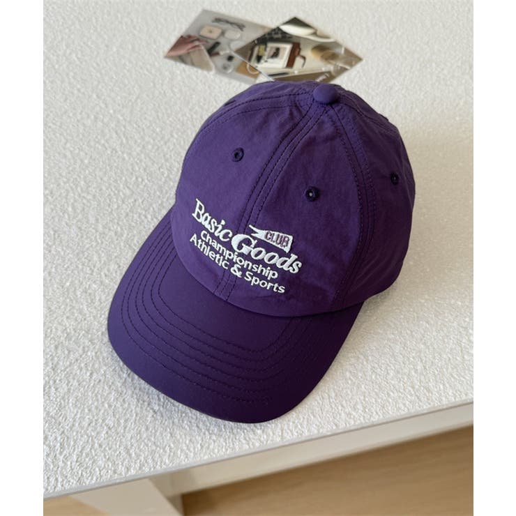 パープル | 刺繍ロゴ ナイロンキャップ | Axis