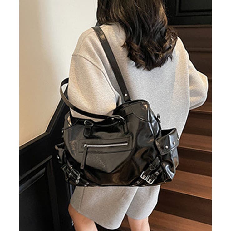 PU 2WAY仕様 フェイクレザーボストンバッグ | Axis | 詳細画像7 