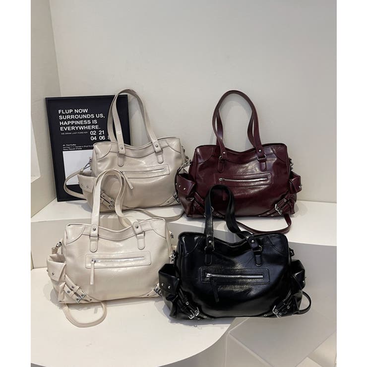 PU 2WAY仕様 フェイクレザーボストンバッグ | Axis | 詳細画像9 