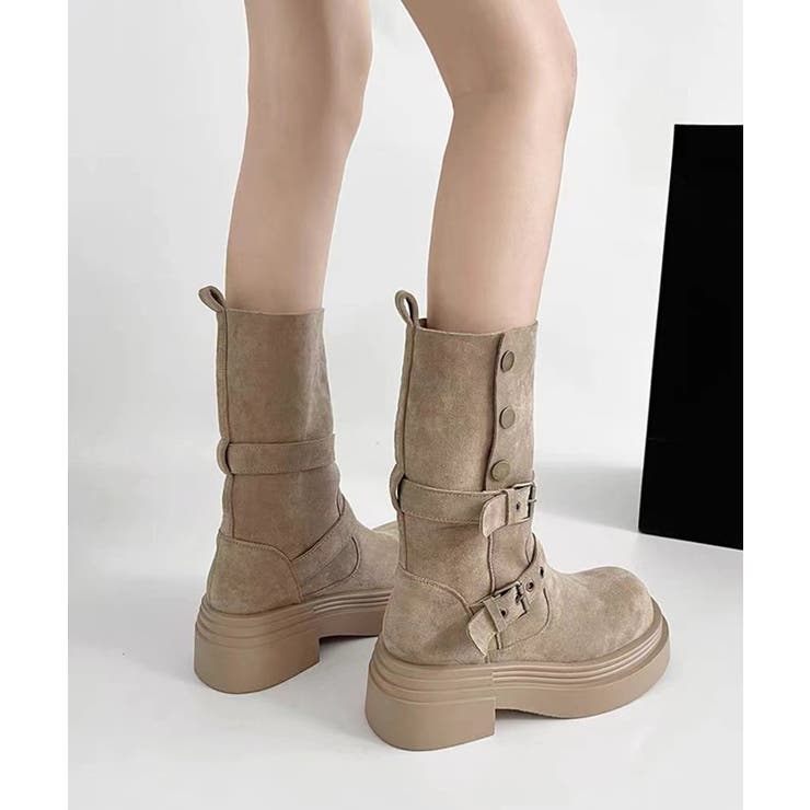 ボタン付きフェイクスエード エンジニアブーツ | Axis | 詳細画像2 