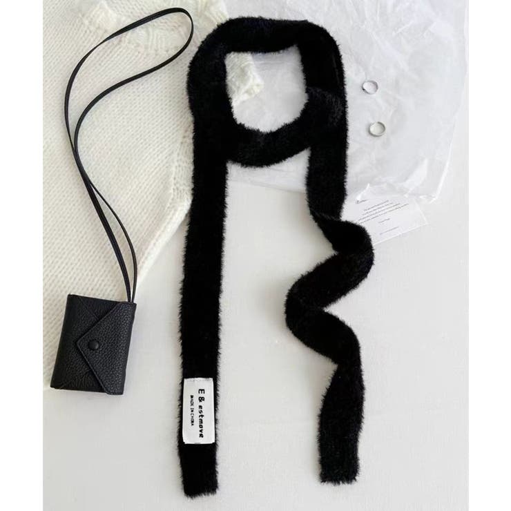 ブラック | シャギーナローマフラー ボーダータイ | Axis