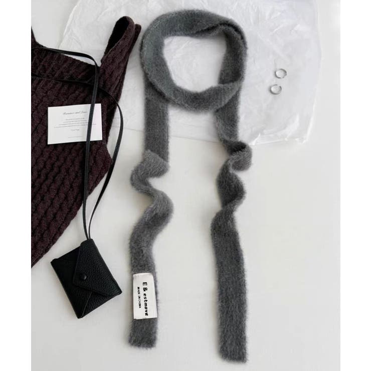 グレー | シャギーナローマフラー ボーダータイ | Axis