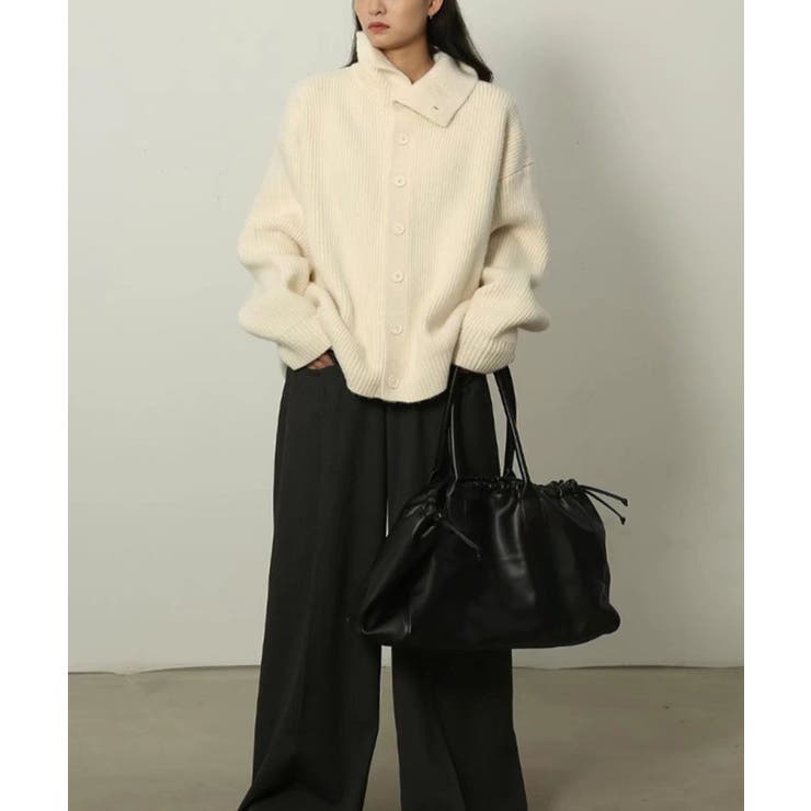 衿付きリブニットカーディガン | Axis | 詳細画像3 