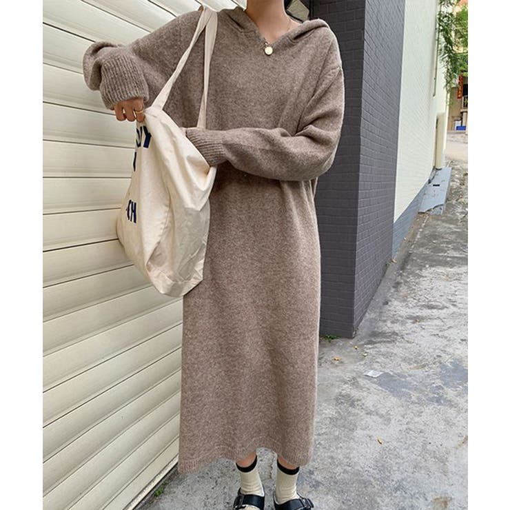 ロングニットワンピース フーディー | Axis | 詳細画像3 