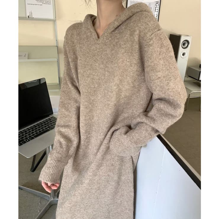 ロングニットワンピース フーディー | Axis | 詳細画像4 