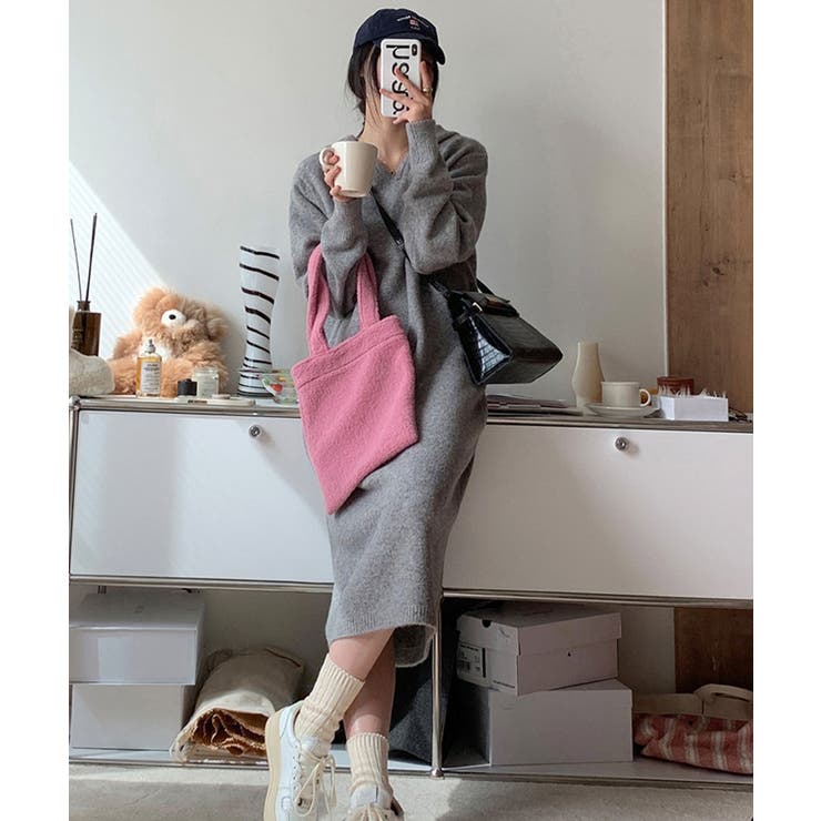 ロングニットワンピース フーディー | Axis | 詳細画像5 