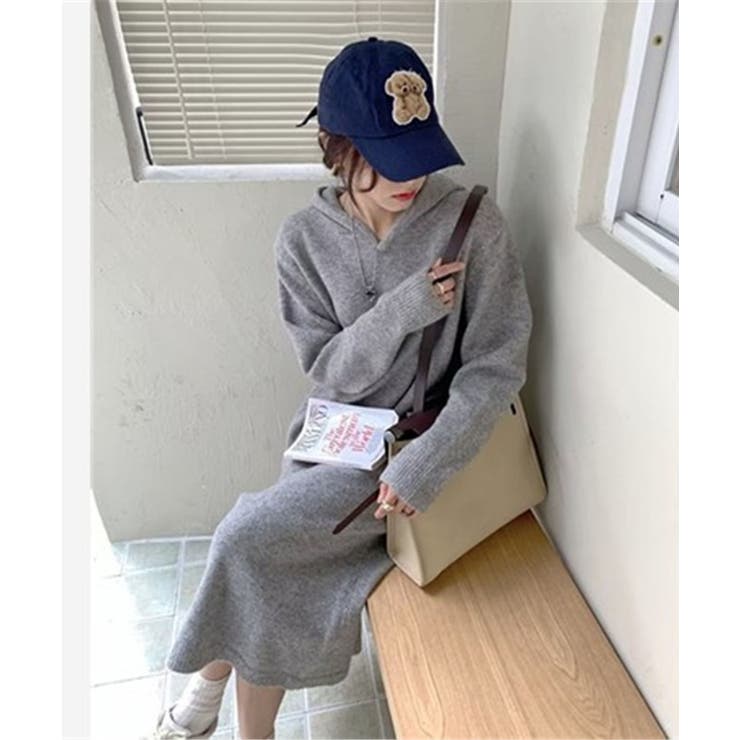 ロングニットワンピース フーディー | Axis | 詳細画像6 