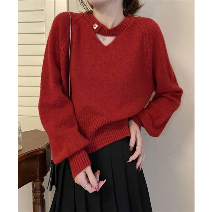 ボタン付きデザインニットプルオーバー | Axis | 詳細画像2 