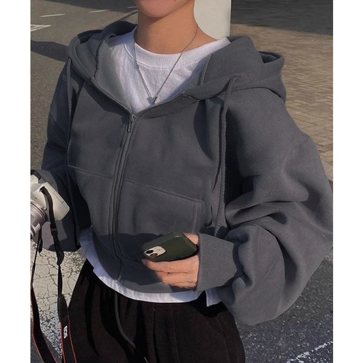 ショート丈 フード付きパーカー | Axis | 詳細画像1 