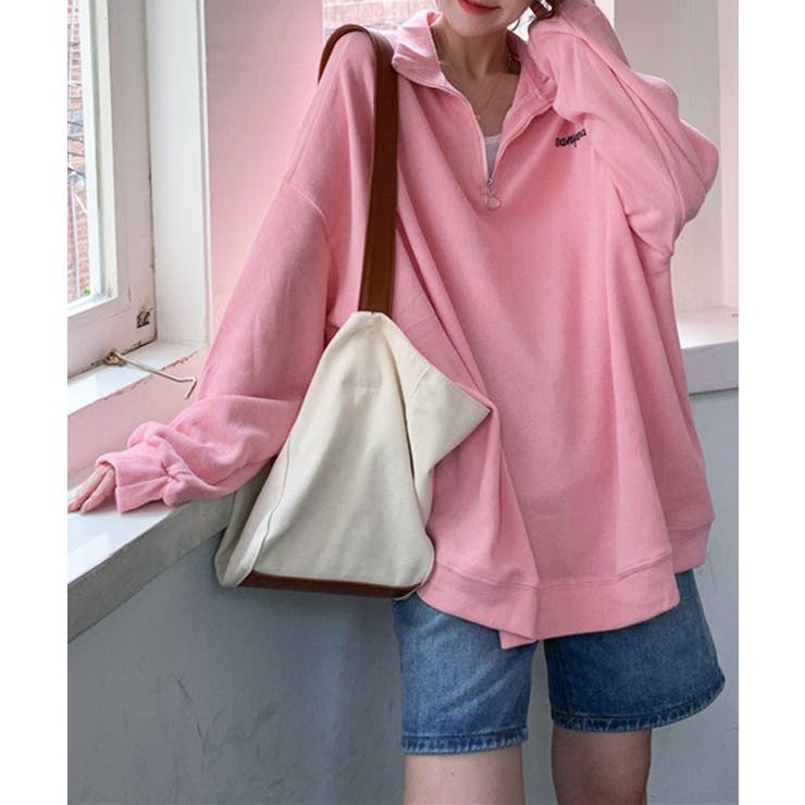 ワンポイント刺繍入り ハーフジップスウェット | Axis | 詳細画像14 