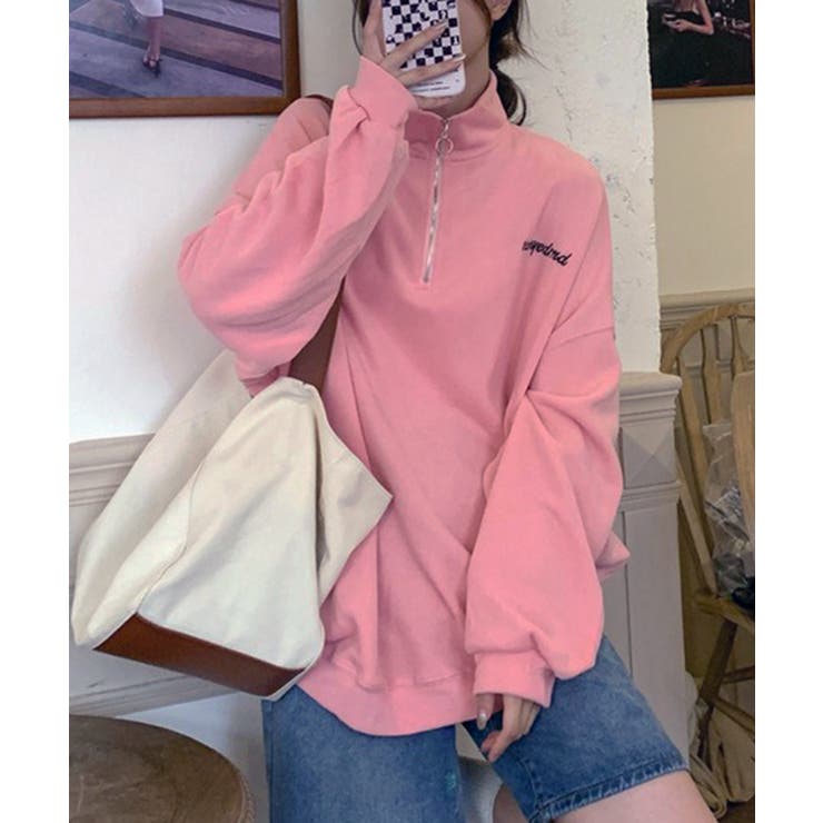 ワンポイント刺繍入り ハーフジップスウェット | Axis | 詳細画像16 