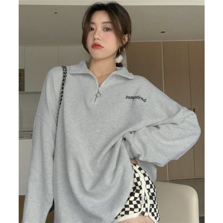 ワンポイント刺繍入り ハーフジップスウェット | Axis | 詳細画像5 